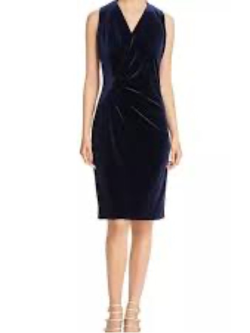 Elie Tahari Black Velvet “Dolly” Sheath Dress